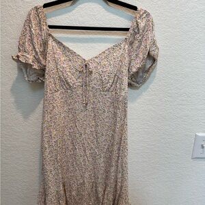 Wild Fable Floral Midi Dress - Pink and Yellow